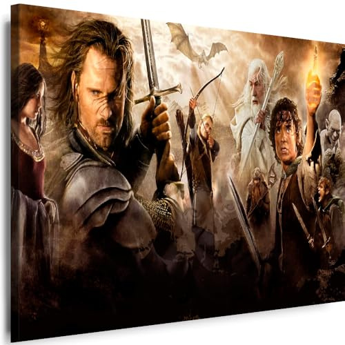 Myartstyle - Bilder Herr der Ringe 150 x 100 cm Leinwandbilder Xxl - 1 Teilige Wandbilder Film Popular Movies Kunstdrucke w-P-2053-60
