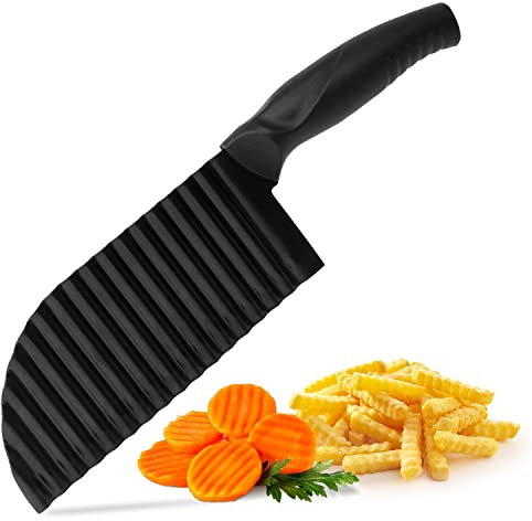joeji's Kitchen Wellenschneider - Wellenmesser für Gemüse Kartoffel Chips und Pommes Crinkle Cutter auch als Kartoffelschneider Messer und Wellenschnittmesser für einen mühelosen Wellenschnitt