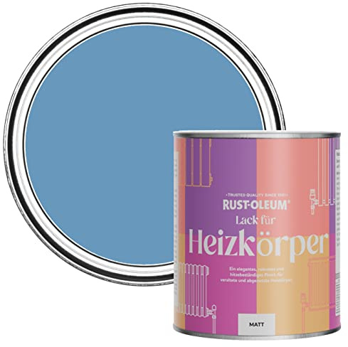 Rust-Oleum, blau Heizkörperfarbe, hitzebeständig, geruchsarm in Matt Finish - Kornblumenblau 750ML