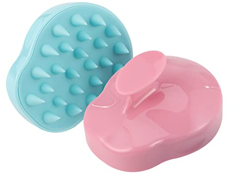 Kopfhautmassagebürste 2 Stück-pack aus Silikon, Rosa, Reinigungsbürste | Massage für Kopfhaut, Fördert Durchblutung und Stoffwechsel, Praktische Pflege für Haarwäsche