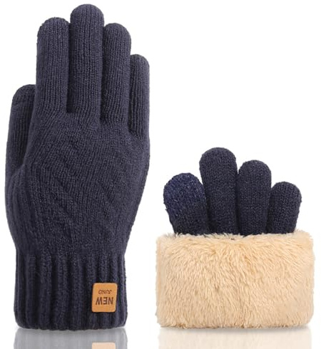 Yemlarey Winter Handschuhe Herren Damen Warme Touchscreen Strickhandschuhe mit Dicke Fleece Flauschige Fäustlinge fur männer Frauen