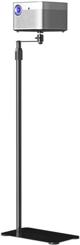 suptek Supporto per proiettore girevole a 360°, supporto da pavimento nascosto per divano contro parete, altezza regolabile, mini staffa di montaggio a pavimento compatibile con videocamera DVR Vlog