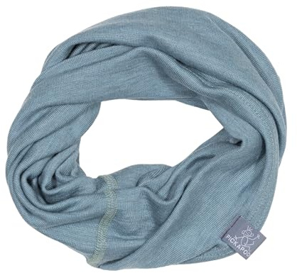 PICKAPOOH Strunzel - Scaldacollo in lana vergine biologica, per bambini e adulti, taglia 3, Digione grigio a righe, 3