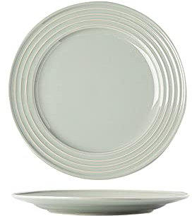 TUNOFUN Speiseteller, 20,3 cm, rund, Keramik, für Salat, Pasta, Obst, Vorspeisen, Desserts, Weihnachtsteller, Weihnachtsteller, 2er-Set, Grün/Grau/Beige/Rosa