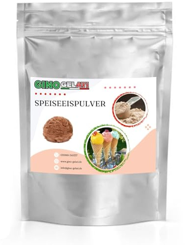 Gino Gelati Schoko Eis Speiseeis Pulver 1 Kg mit Schokoladengeschmack, verschiedene Geschmackssorten, Schokoladeneis selber machen, für Gastronomie und private Küche