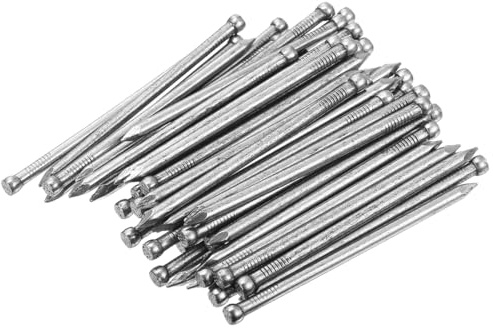 QUARKZMAN 50Pcs Clous de Finition 75mm 3 Pouces Clou en Acier au Carbone | à Entraînement Manuel, Clou à Tête Perdue