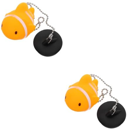 Lurrose 2 Pezzi Bagno con Catena per Scolapiatti e Design Pratico Perdite per Adatto per Vasche Lavandini e Scarichi Bagno