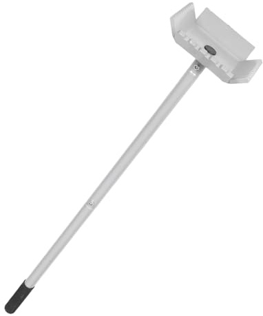 JOINPAYA Manual Trash Can Compactor Stainless Steel Trash Bin Compacting Tool with Plastic Handle Resistant to Wear and Tear for Kitchen and Restaurant Use