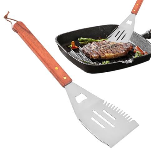 Paletta per Barbecue, Utensili da Barbecue per Campeggio, Paletta in Acciaio Inox per Grigliate, Giardino, Picnic, Ristorante e Esterno