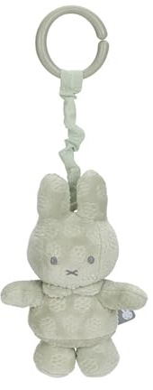 Miffy Tiamo Aufziehtier mit Vibration Spielzeug für Baby Babyschale/Kinderwagen Kinderwagenspielzeug grün - Green Flower