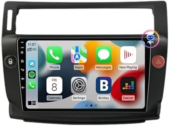 Autoradio compatibile con Citroen C4 C-Triomphe Quatre 2004-2014 Lettore video multimediale Carplay(T3-MIC)