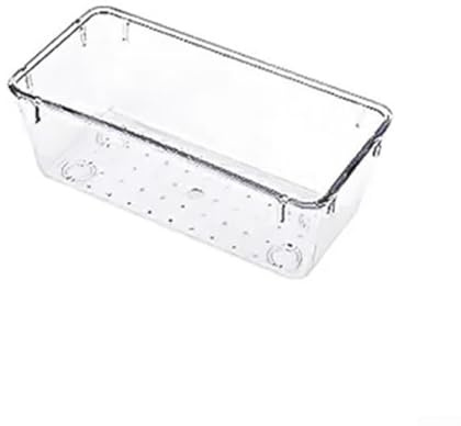 Eawfgtuw Set di divisori per cassetti in acrilico trasparente con scomparti trasparenti, inserti per cassetti in plastica per riporre trucchi, organizer per comò camera da letto, scrivania da ufficio