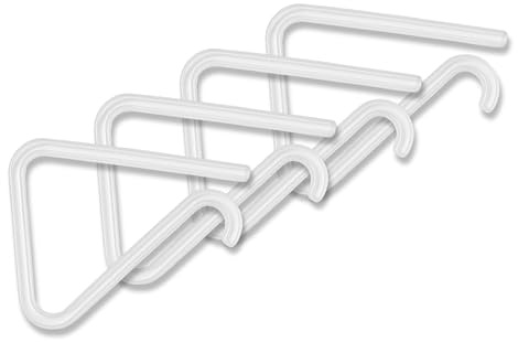 LifeChic Tischtuchklammer 4er Set aus Kunststoff 5x4 cm weiß transparent - Tischtuchklammer für Tisch 1-3 cm