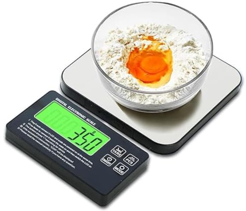 digitale Bilancia da cucina digitale con design diviso - Display LCD di precisione da 1 g, capacità di 15 kg for la cottura al forno e la pesatura quotidiana degli alimenti(5kg/1g)