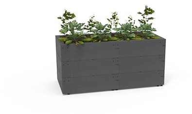 JUWEL Hochbeet Timber 3er-Set (Limited Edition, Farbe anthrazit, Füllinhalt ca. 360 Liter, aus Kunststoff, mit Stecksystem, Gemüsebeet) 20451