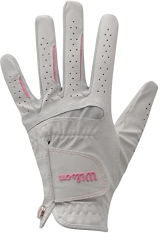Wilson Womens Feel Plus Golf Glove Ladies White M