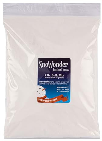 SnoWonder Instant-Schnee – Kunstschnee – Fake-Schnee – Mix für literweise Schnee
