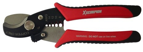 Xscorpion HD Cable Cutter & Stripper Cuts up to 1/0 AWG Strips 8 to 14 AWG