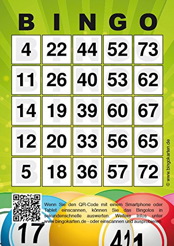 100 Stück Profi Bingokarten DIN A6 (10,5 x 14,8 cm)