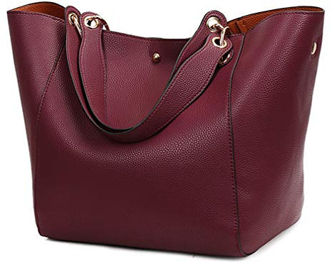 Pahajim Henkeltaschen Desigual Handtasche Damen Ledertasche Damen Shopper Damen Groß Tote Schultertaschen Kunstleder Wasserdichte Tasche Umhängetasche Geschenk Für Frauen(Fuchsie)