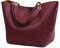 Pahajim Mode Sacs à main Femme Grandes Capacité Poches Sac à Main Sac à Bandoulière Shopper Sac Souple pour le Travail et les Voyages(fuchsia)