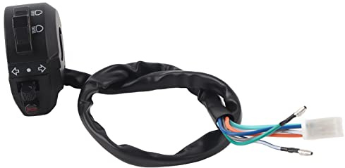 Keenso Motorrad Lenkerschalter, Motorrad Universal 12V Lenkerschalter Hupenschalter + Blinkerschalter + Niedriger/Fernlichtschalter