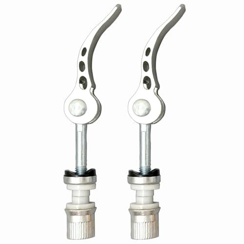 DAZISEN Accesorios de Bicicleta - Abrazadera de Poste de Asiento de Bicicleta de Liberación Rápida Ligera y Duradera,Plata (2 Piezas),60 * 65mm