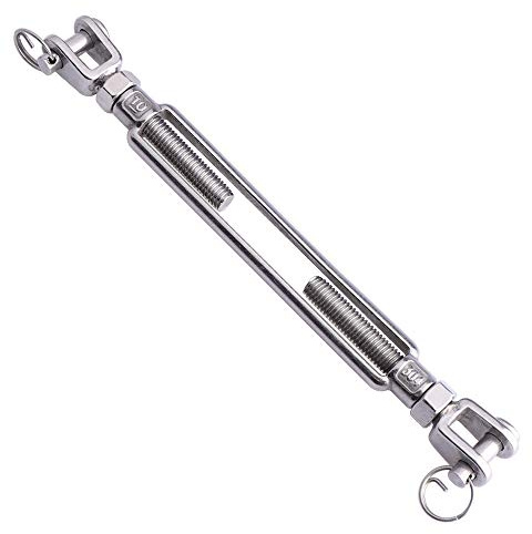 3/8 Inch x 5 Inch Stainless Steel Jaw to Jaw Turnbuckle
