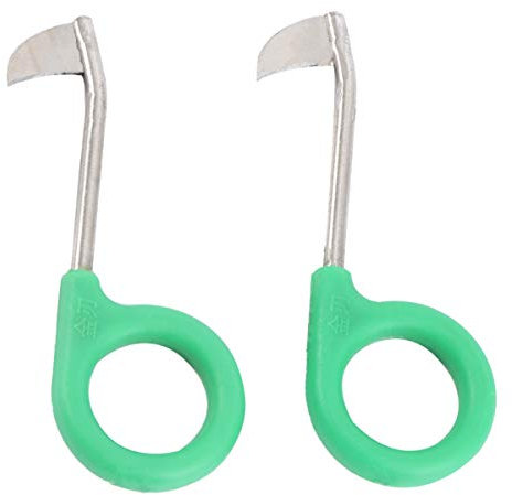 Cabilock Werkzeug Schere Gartenmesser Stücke Garten Sense Finger Ring Form Astschere Gartensense Gartenschere Handsichel Erntesichel Blumenschere Mini Garten für Baum 2 Zwiebelschneider