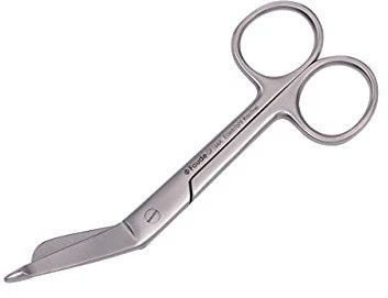 Hochwertige Faude Verbandschere nach Lister - für Verband, Pflaster und Kleider, rostfreier Edelstahl (klein 11,5cm)