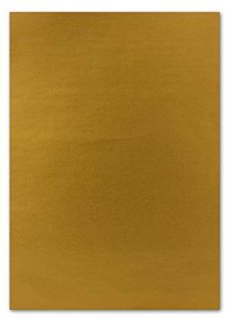 150 Blatt DIN A5 Papier - Gold Metallic - 120gr - 14,8 x 21cm - Bastelbogen Tonpapier Bastelpapier Briefbogen - FarbenFroh by GUSTAV NEUSER
