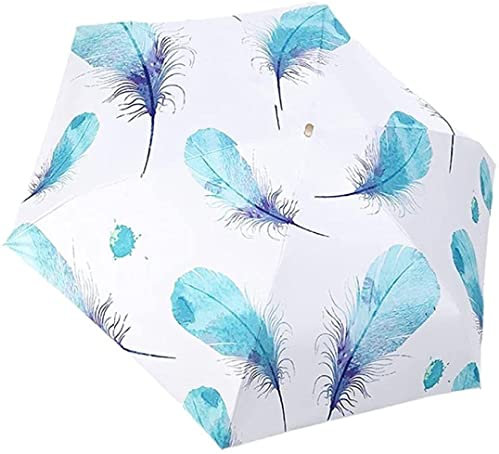DUXEDO Ombrello da Viaggio, Ombrellone da Spiaggia, Mini Crema Solare Ultralate Cinque ombrelli Pieghevoli, (Color : Light Blue)