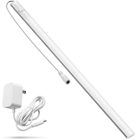Under Cabinet Lighting LED Motion Sensor Lights Plug in Indoor, 16 inch 500LM 12V Under Counter Super Bright Ultra Thin Magnetic for Kitchen/Closet/Hallway/Toilet/Garage(Cool White/6000K)