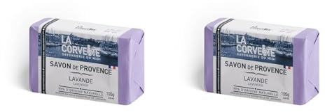 La Corvette, Sapone Provenzale alla Lavanda 100g (Confezione da 2)