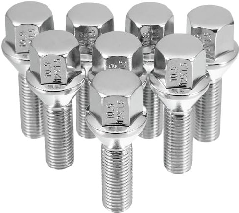 QUARKZMAN M12 x 1.5 Ruota Bulloni Conicità 60° Bulloni Capocorda Dadi Ruota Borchie Set 8pz