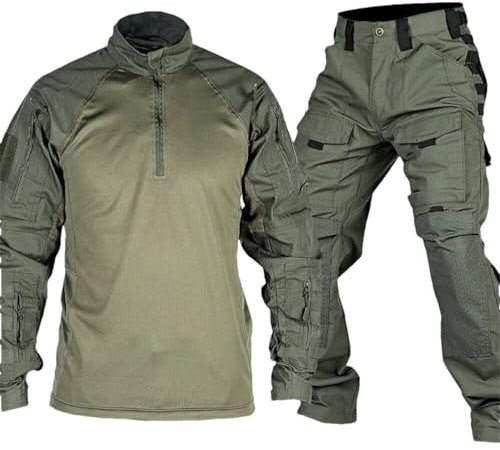 ZMIN Taktische Anzüge Set Männer Militär Training Hemden Hosen 2 Stück Sets Outdoor Camo Ripstop Paintball Schießen EN8 sets XXL