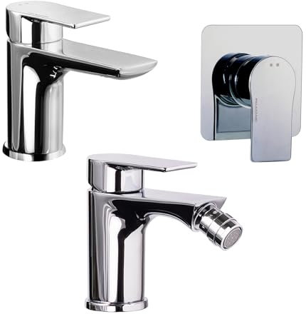 Set miscelatori lavabo + bidet + incasso doccia Palazzani - Rubinetteria bagno QI