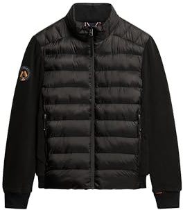 Superdry Herren Storm Fleece Hybrid Bomberjacke Schwarz XXL