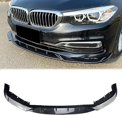 ZHOUFUDA Auto Frontspoiler Lippe Frontschürze Lippenspoiler für BMW 5 Series G30 525i 530i 2017-2020, Frontstoßstange ABS Splitter Lip Spoiler Kinnschutz Lip Diffusor Splitter Body Kit