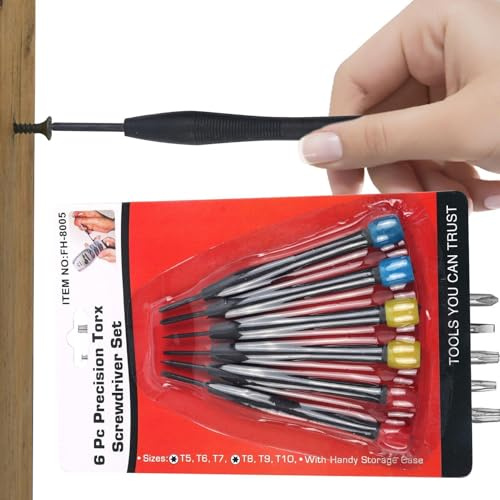 Kit de destornillador de computadora 6pcs - Terreno de reparación de precisión Conjunto de teléfonos, tabletas y cámaras | Destornilladores de para vidrio de reloj, electrónica pequeña y mantenim