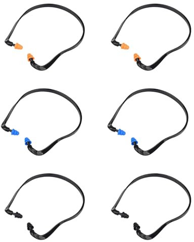 ZcrPrn 6 Pcs Caps Banded Earplugs, Headwear Earplug, Sleeping Ear Plugs, Reusable Waterproof Soundproof Earplug Noise Cancelling, Quies Ear Plugs for Sleep Swim Work Construction and Automotive