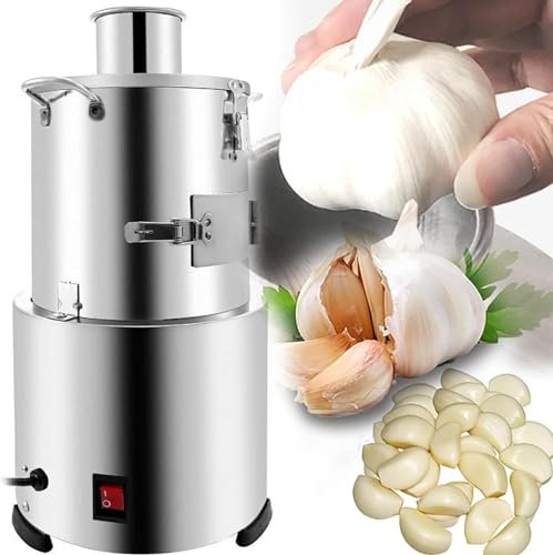 Peladora AutomáTica De Ajos Enteros, 25 Kg/H, Radiador Grande + Mango, Peladora De Ajos De Acero Inoxidable (ExtraíBle Para Limpieza), Para Restaurantes, Barbacoas, Cantinas