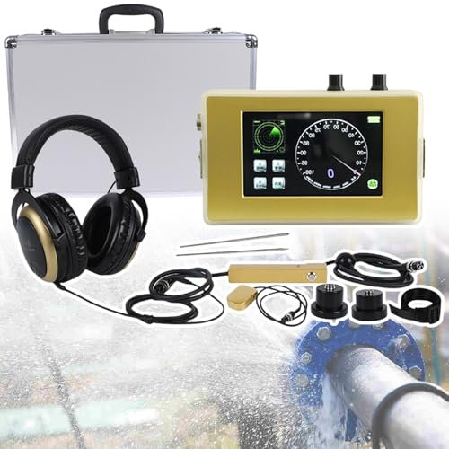 vnmudzeo Sensor De DeteccióN De Fugas De Agua Recargable, Pantalla Digital, Detector De Fugas De Agua En TuberíAs SubterráNeas para Exteriores, para CalefaccióN por Suelo Radiante