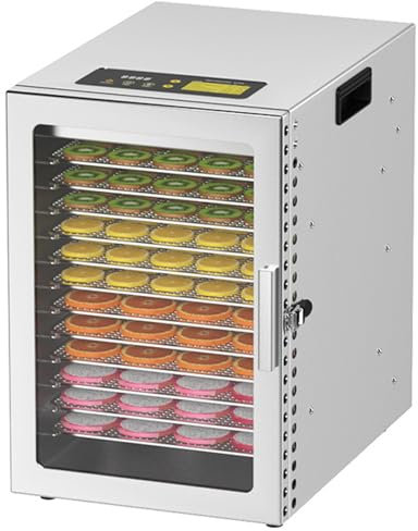 Déshydrateur alimentaire électrique 800 W, affichage numérique, boîte de séchage de viande électrique, 12 étagères, déshydrateur de viande séchée à commande tactile