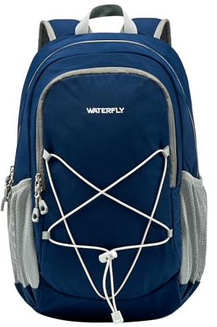 Waterfly Lightweight Small Hiking Backpack: 20L Sport Rucksack with Chest Strap Outdoor Daypack for Travel Walking Camping Cycling School Women Men Teenagers