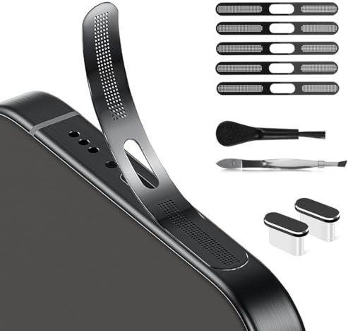 GlamRays 5 Piezas de Protectores de Polvo para Altavoces y Cubiertas de protección para teléfonos USB C para iPhone 16 16 Pro 16 Pro MAX iPhone 15 15 Pro Pro MAX