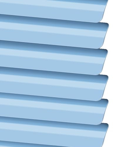 Persianas Venecianas Aluminio Sin Cordón Privacidad Horizontales Estor Plisado Sin Taladrar Aislamiento Térmico Persiana Enrollable para Dormitorio(Blue,70cm Width x 100cm Drop)