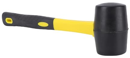 Denash Rubber Mallet, High Elastic Rubber Hammer Head for Woodworking Camping Flooring, with Ergonomic Non Slip Grip Handle
