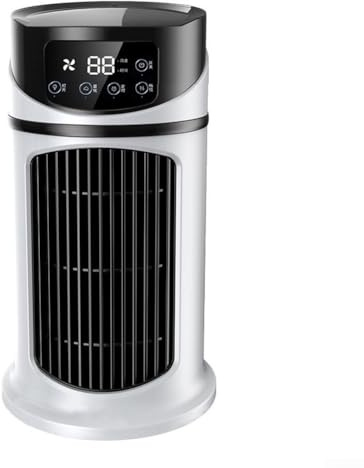 Ventilatore portatile per condizionatore d'aria con 6 livelli di velocità, alimentato tramite USB, nebulizzatore di raffreddamento ad acqua, per interni auto, funzionamento silenzioso, bianco, 300 ml