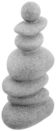 Gadpiparty Stacked Rock Sculpture Faux Stone 14X9.3X28.5Cm for Backyard Zen Garden and Meditation Space Decoration